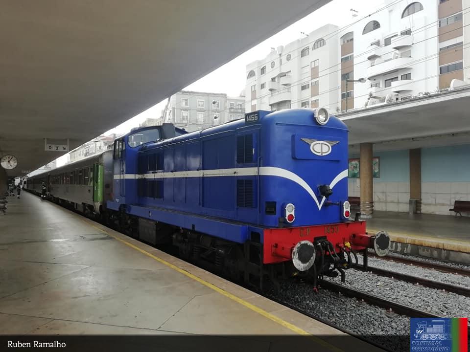 Locomotiva 1455 em Santa Apolónia