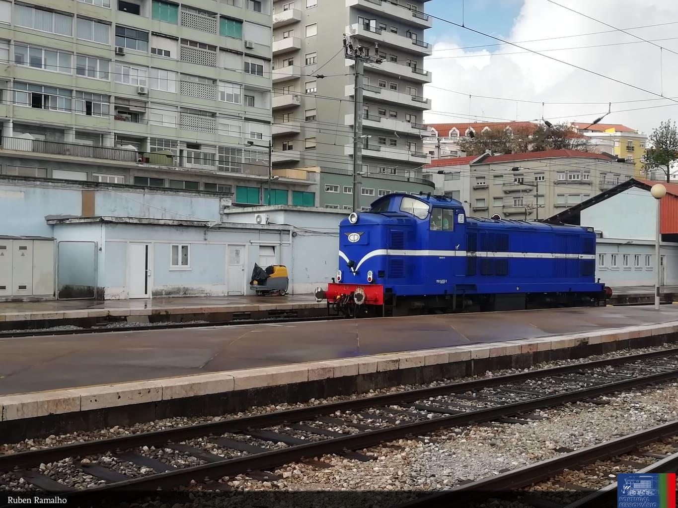 Locomotiva 1455 em Santa Apolónia